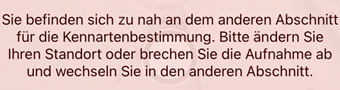 Meldung: Zu nah am Abschnitt