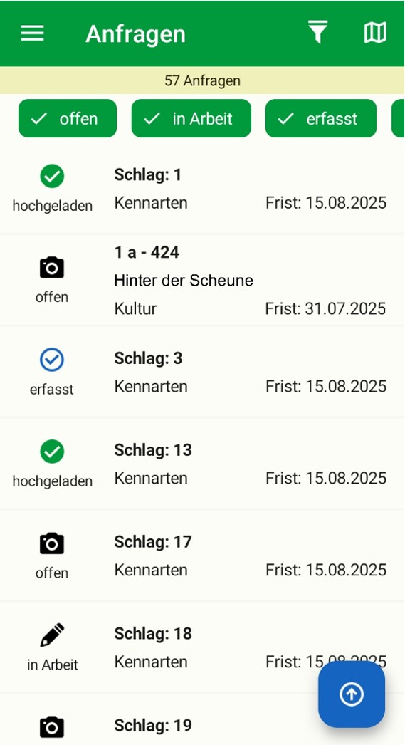 Übersicht Aufträge