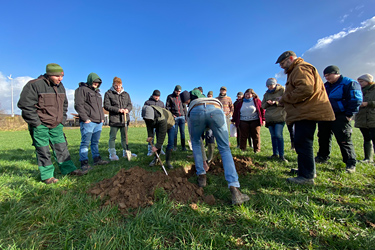 Schüler auf dem Feld