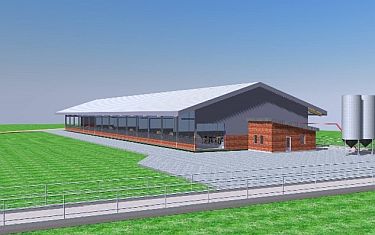 Der geplante TUI-Milchkuhstall als digitales Modell